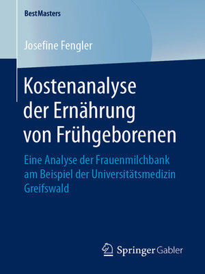 cover image of Kostenanalyse der Ernährung von Frühgeborenen